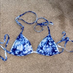 Blue bikini top